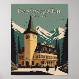 Berchtesgaden Alemanha Poster de Arte Minimalista