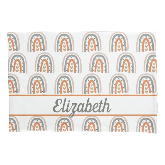 Berço-do-arco-íris cinza monograma (Frente)