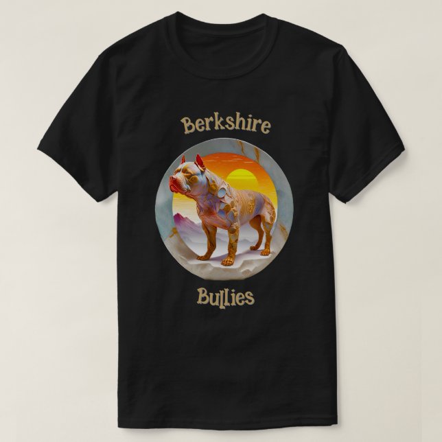Berkshire Bullies Pit Bull 12a T-Shirt (Frente do Design)