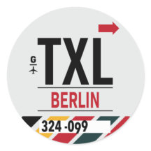 Berlim - Adesivo Redondo Travel Tag