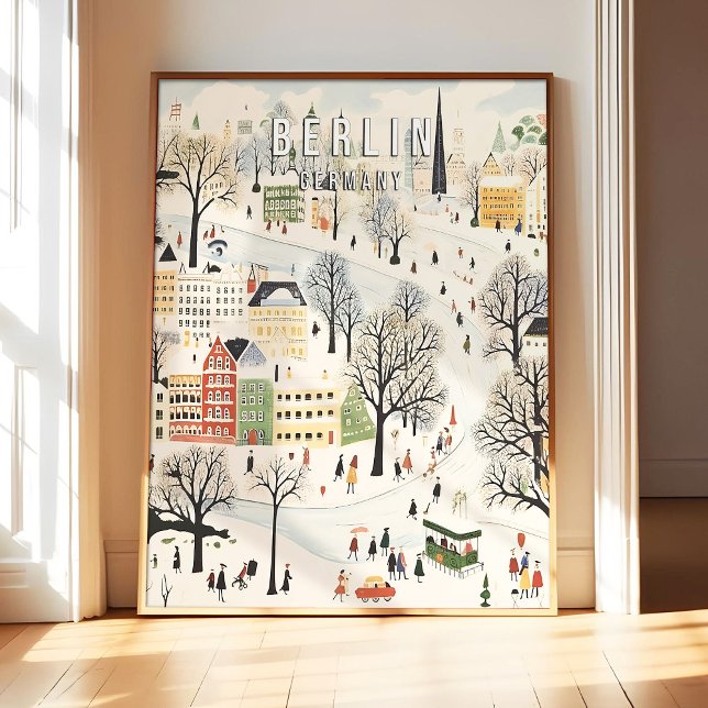 Berlin Germany Poster Art Print, Famous City Retro (Criador carregado)