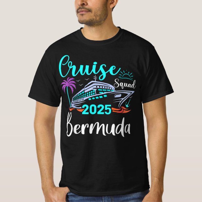 Bermuda Cruise Squad 2025 T-Shirt – Family Vacatio (Frente)
