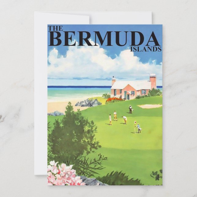 Bermuda Travel 5x7 Big Postcard (Frente)