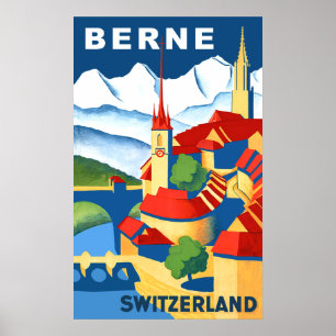 Berne, poster de viagens Suiça