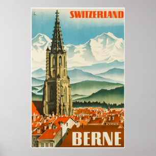 Berne, suiça, poster de viagens