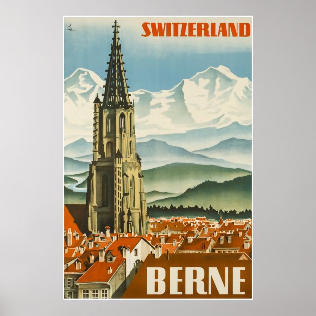 Berne, Suiça, Poster de viagens (Frente)