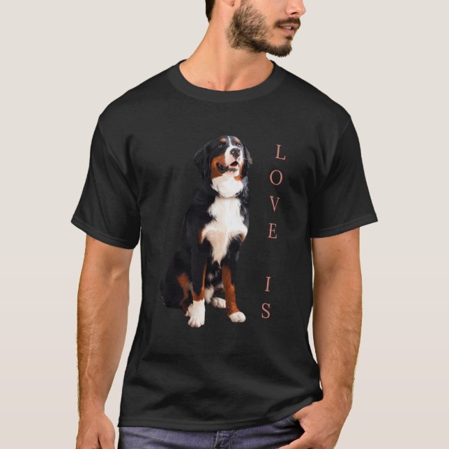 Bernese Mountain Camiseta de cão Mulheres Homens C (Frente)