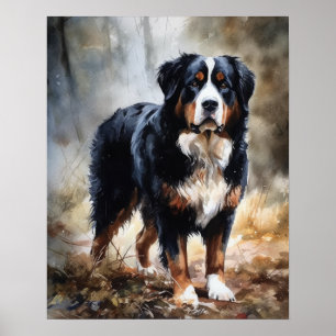 Bernese Mountain Dog Art Impressão