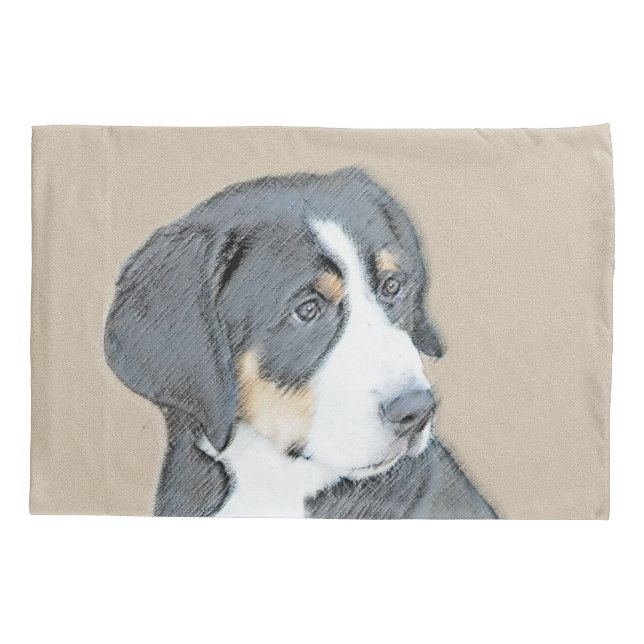 Bernese Mountain Dog Puppy Painting - Arte Origina (Verso)