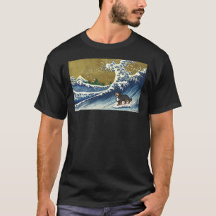 Bernese Mountain Dog surfando em T-Shirt Clássico