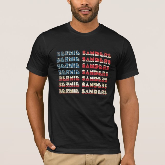 Bernie Sanders Retro USA T-Shirt AA (Frente)