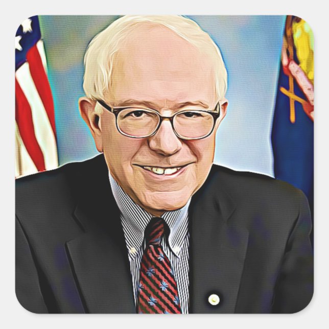 Bernie Sanders suporta adesivos de arte digital (Frente)