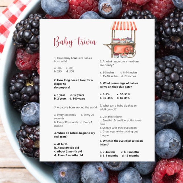 Berries baby shower Baby Trivia Game (Criador carregado)