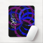 Berry Blend Geometric Mouse Pad<br><div class="desc">This mouse pad features a modern geometric berry blend custom design with personalized first name and letter text.</div>
