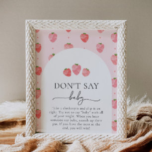 Berry Don't say Baby Game Sign