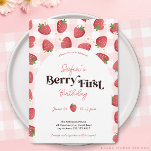 Berry First Birthday primeiro aniversario Convite