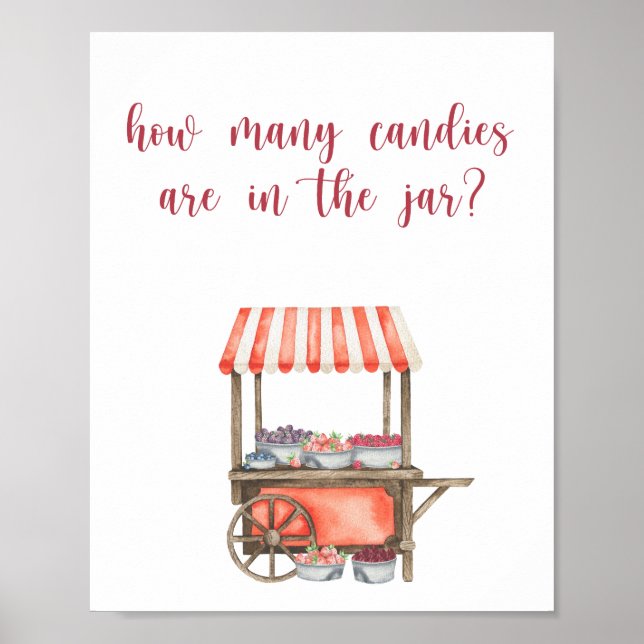 Berry - guess how many candies Poster (Frente)