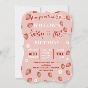 Berry Primeiro Aniversário - Convites de festas