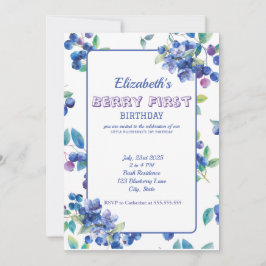 Berry Primeiro Convite de Aniversário