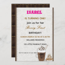 Berry Primeiro convite de aniversário