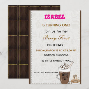 Berry Primeiro convite de aniversário