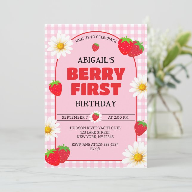 BERRY PRIMEIRO CONVITE DE ANIVERSÁRIO (Em pé/Frente)