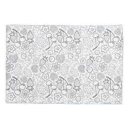 Berry Strawberry Cherry Black Hand drawn Modern.