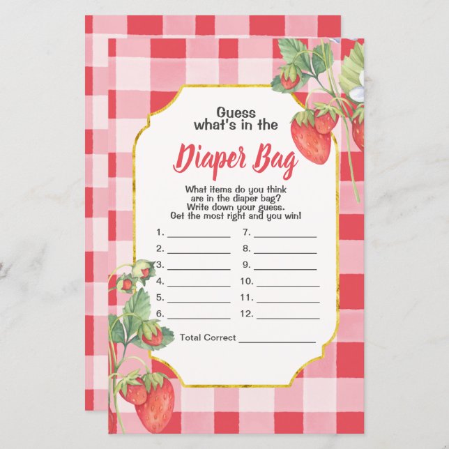 Berry Sweet adivinha o que há na Fralda? (Frente/Verso)