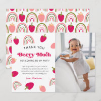 Berry Sweet Boho Rainbow Cartões de agradecimentos