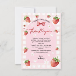 Berry Sweet Primeiro Cartões de agradecimentos de