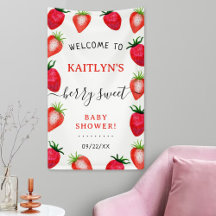 Berry Sweet Strawberry Chá de fraldas Welcome