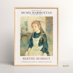 Berthe Morisot Young Girl com uma Impressão de Art