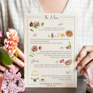 Bespoke Ilustrado Menu Casamento