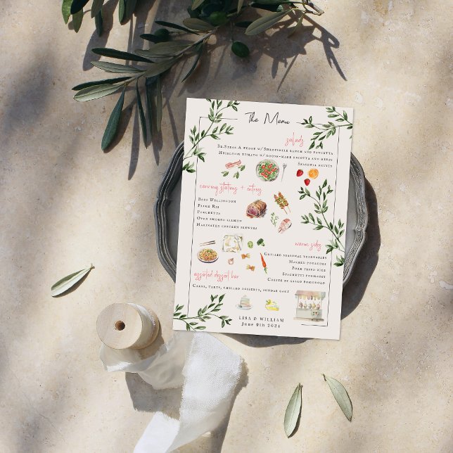 Bespoke Ilustrado | Menu Casamento (Criador carregado)