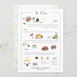 Bespoke Ilustrado   Menu Casamento