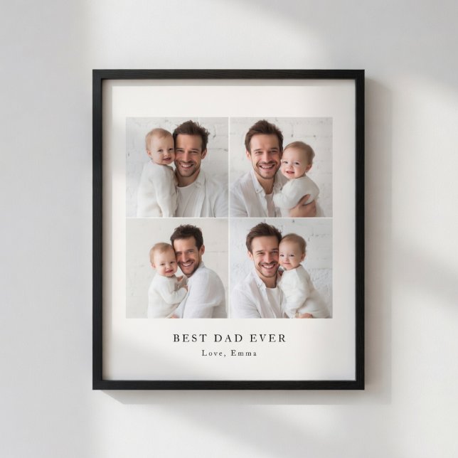 Best Dad Ever Photo Poster | Personalized Gift  (Criador carregado)