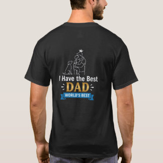 Best Dad King T-Shirt | Father Son Dog Family Hug 