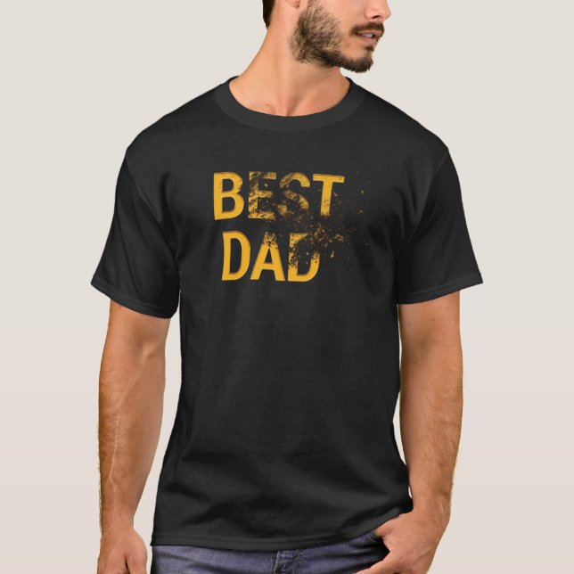 Best Dad Zerfallendes T-Shirt Design (Frente)
