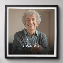 Best Ever Grandma Since 20XX Simple Elegant Photo