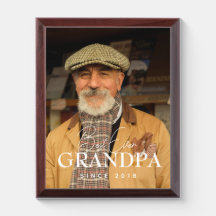 Best Ever Grandpa Simple Elegant Photo Plaque