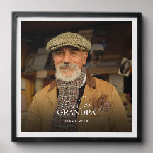 Best Ever Grandpa Since 20XX Simple Elegant Photo