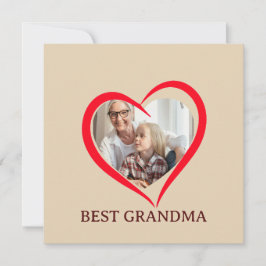 Best Grandma Personalized Unique Flat Card