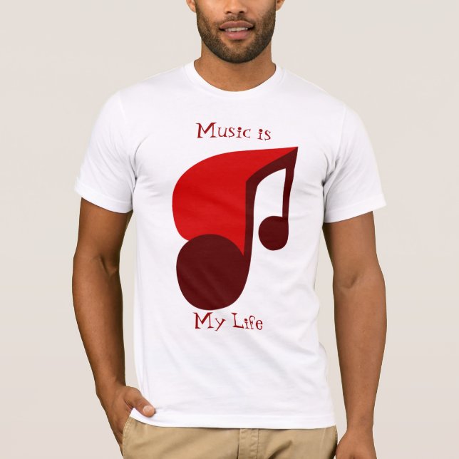 Best T-Shirts - A música é a minha vida - Presente (Frente)