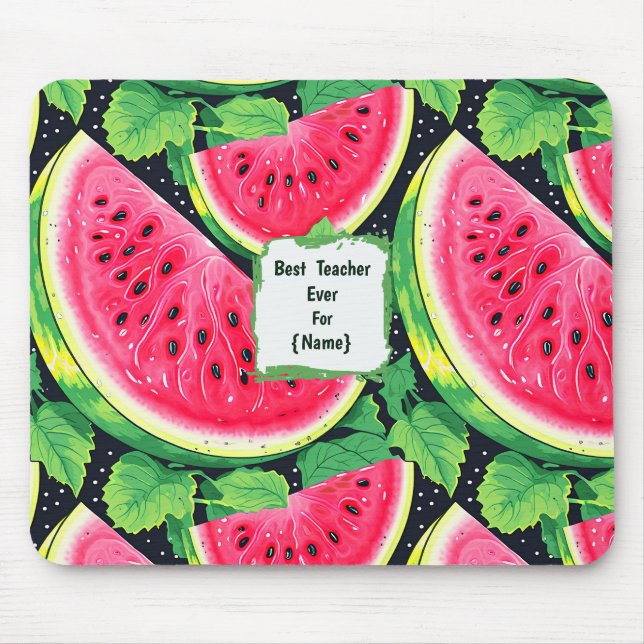 Best Teacher Ever – Watermelon Mouse Pad (Frente)