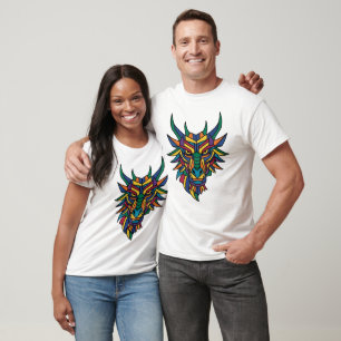 Besta Cromática O Guardião Cornudo T-Shirt Geome