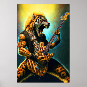 Besta de Violão - Impressão de Poster do Rock and