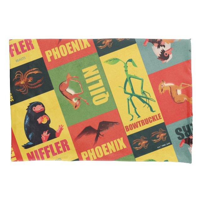 Bestas Fantásticas Padrão de Vintage (Frente)