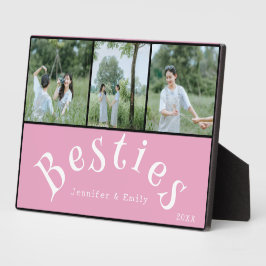 Bestie Forever! Placa de Colagem de 3 Fotos