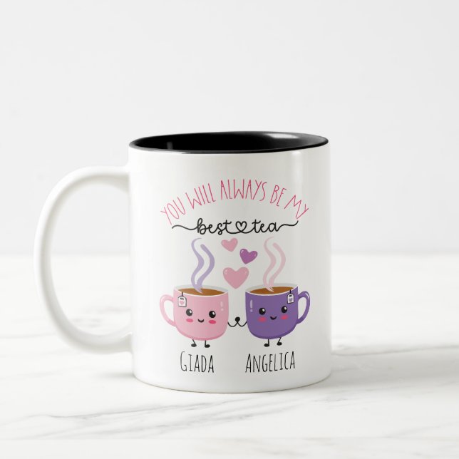 Bestie Mug: Melhor Caneca De Chá, Personalizada (Esquerda)