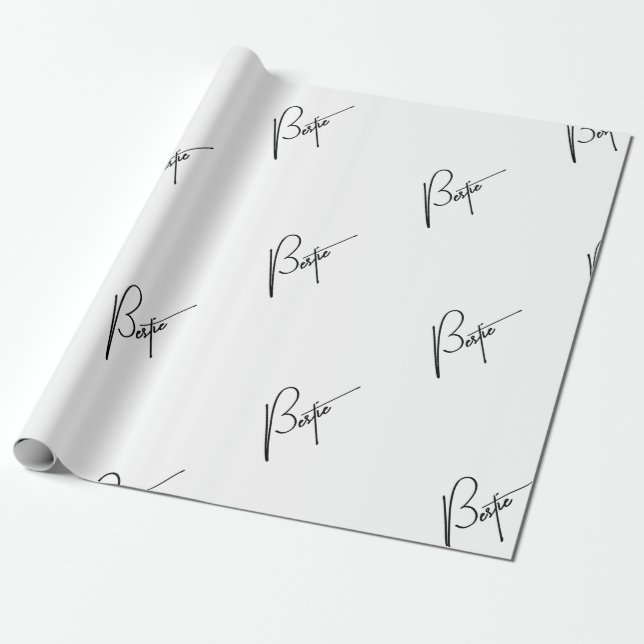 Bestie" Papel de moldagem de presente para os amig (Desenrolado)